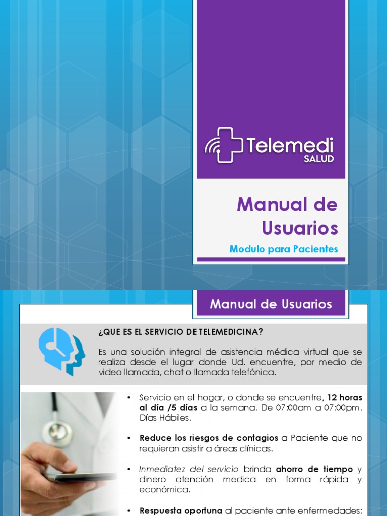Manual De Usuarios Paciente TELEMEDI SALUD 2022 OCT Descargar 