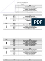 Calendarización de Clases