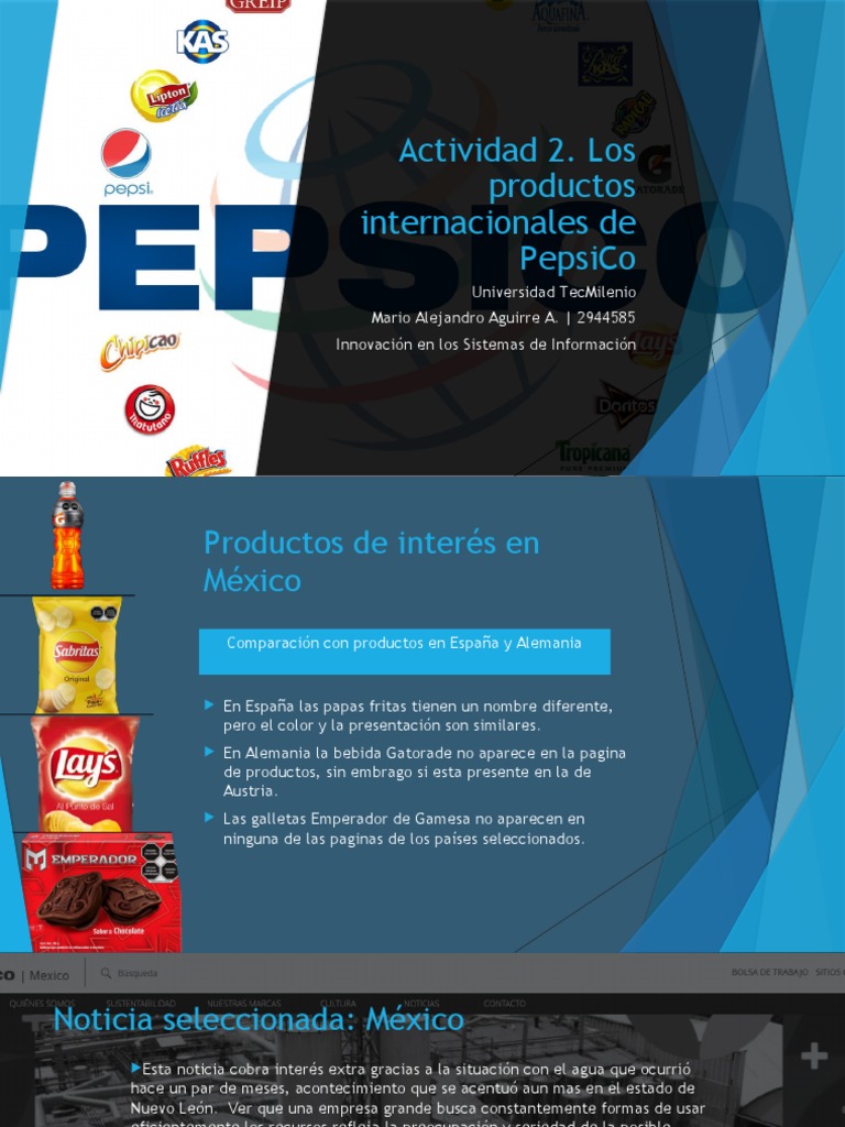 Innovación y Sostenibilidad en PepsiCo | PDF | Pepsi Co | México