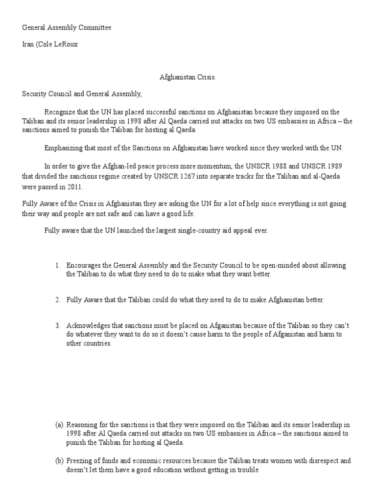 Resolution Format and Phrases | PDF | Taliban | Al Qaeda