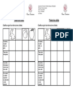 Ticket de Salida Ticket de Salida: Clasifica Según Las Instrucciones Dadas: Clasifica Según Las Instrucciones Dadas