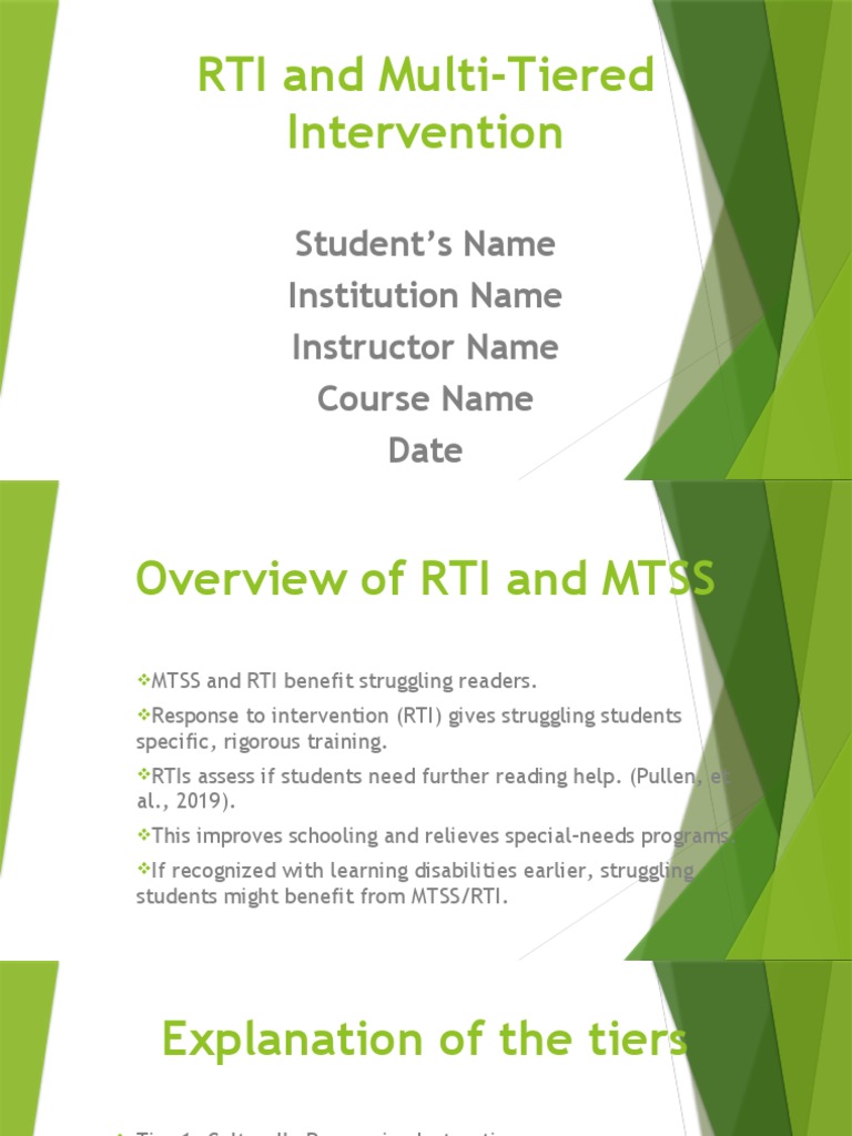 RTI and MTSS Strategies for Struggling Students | PDF | Cognitive ...