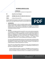 Informe de Servicio Legal: Para: Carlos Vitorio Blas