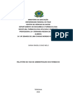 Vias administração fármaco camundongos