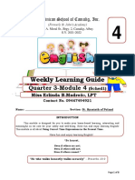 Weekly Learning Guide: Quarter 3-Module 4