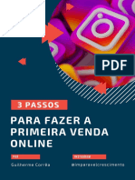 3 passos para primeira venda no Instagram