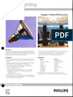 Philips MasterLine PAR-38 75w Halogen Lamp Bulletin 7-92