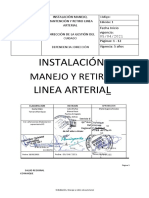 Instalación, Linea Arterial: Manejo Y Retiro