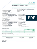 Nota Crédito de La Factura Electrónica de Venta: Representación Gráfica