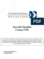 For Training Purposes Only Cessna 172N CHECKLIST Leading Edge Aviation