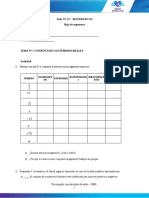 Hoja de Actividades Matematicas