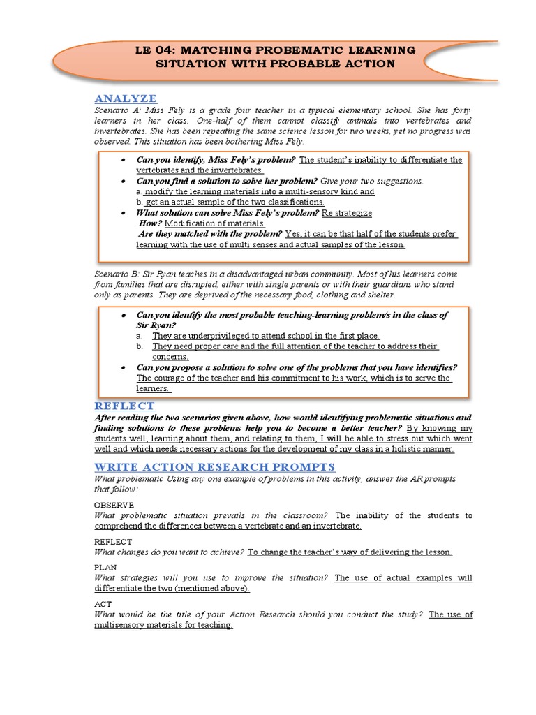 FS2 Le4 | PDF | Learning | Teachers