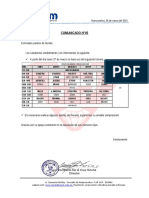 Comunicado N°05: Huancavelica, 26 de Marzo Del 2023