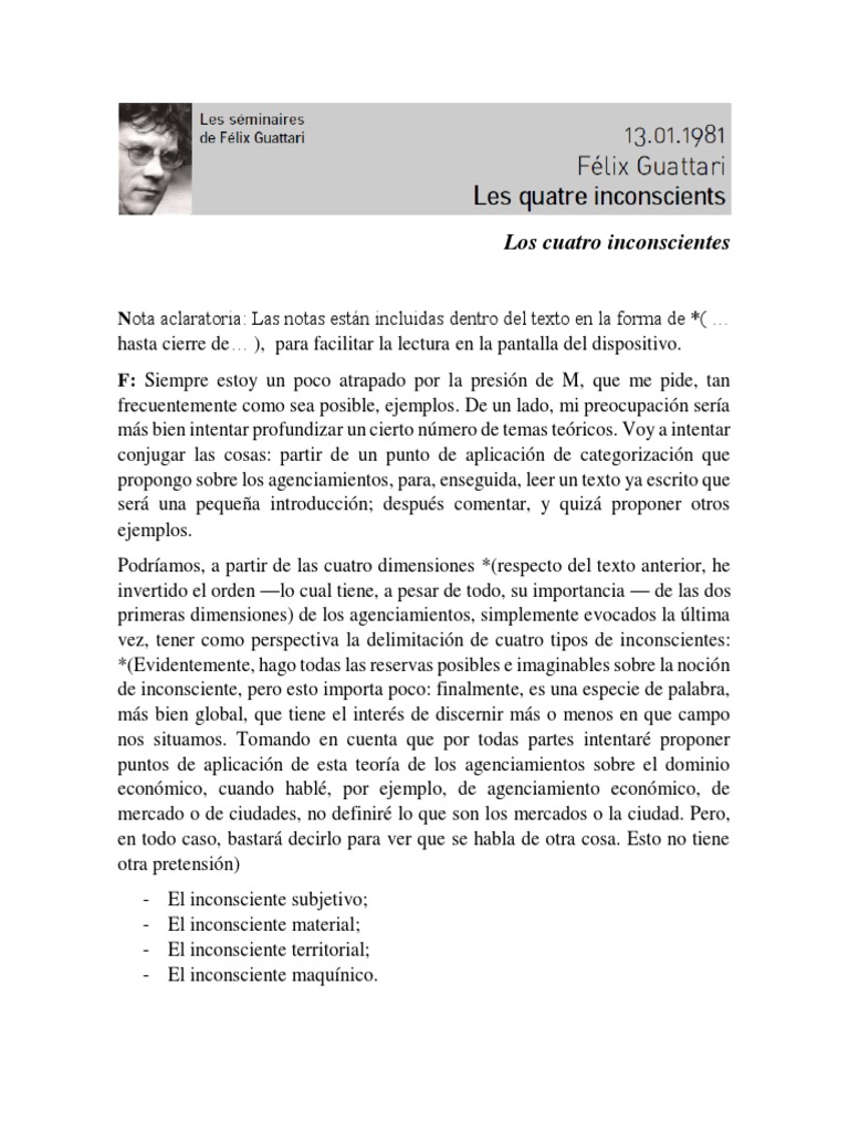 2 - 810113 Los Cuatro Inconscientes-Español | PDF | Mente inconsciente ...