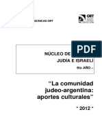 "La Comunidad Judeo-Argentina: Aportes Culturales": Núcleo de Cultura Judía E Israelí