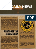 The Daily News: What Does Tau Gamma Do?