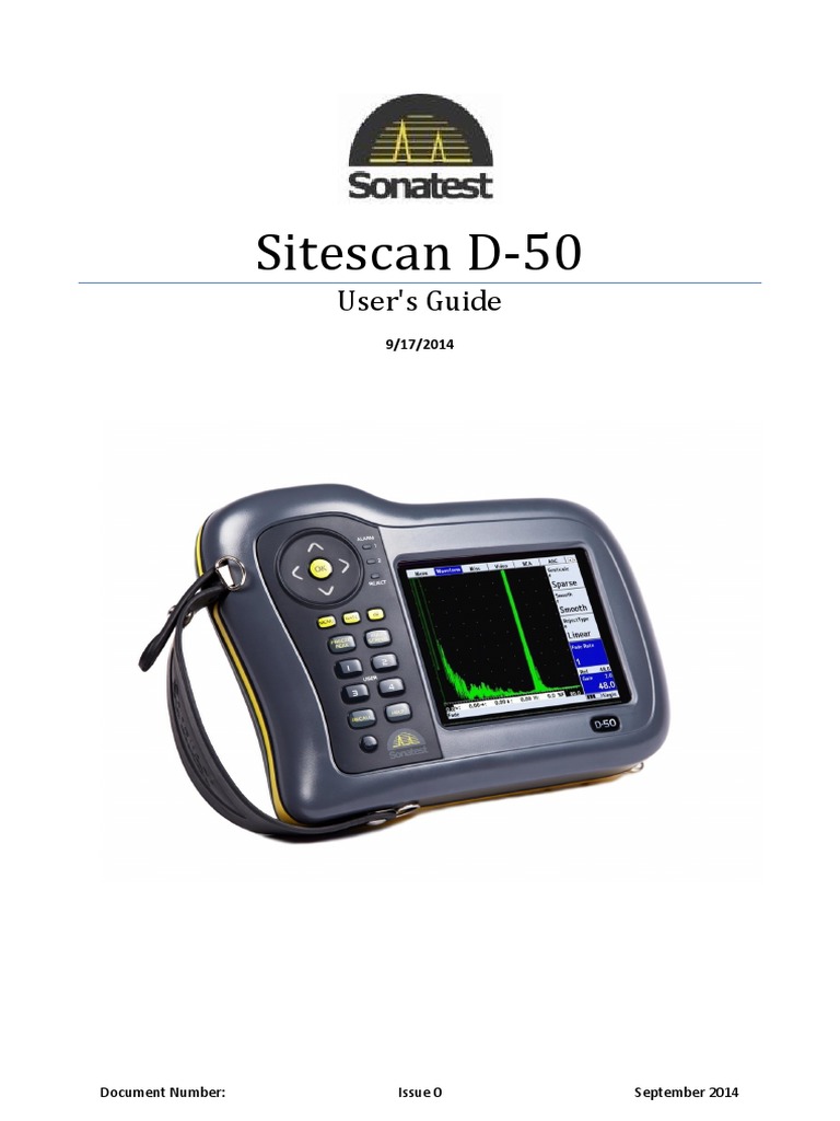 Sitescan D50 User Guide | PDF | Menu (Computing) | Calibration