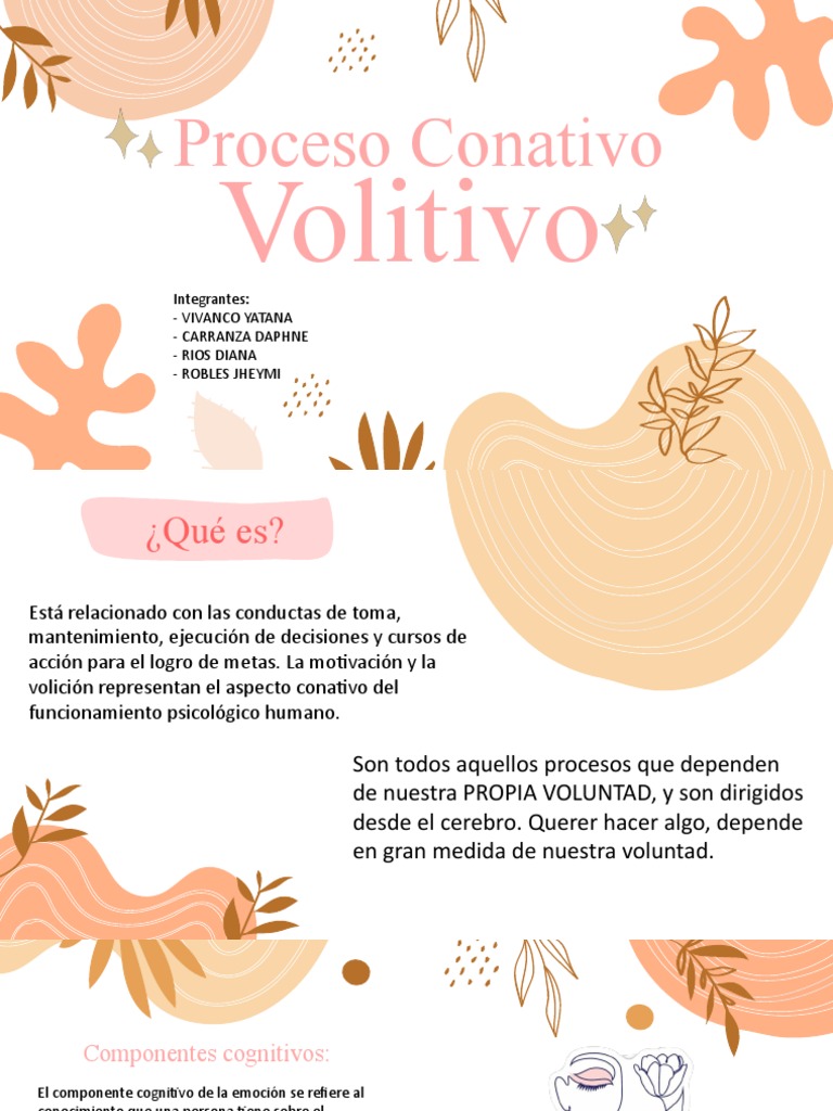 Proceso Conativo y Volición en Psicología | PDF | Las emociones ...