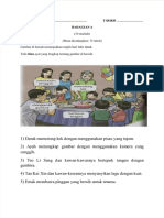 (10 Markah) (Masa Dicadangkan: 15 Minit) Gambar Di Bawah Menunjukkan Majlis Hari Lahir Datuk. Tulis Ayat Yang Lengkap Tentang Gambar Di Bawah