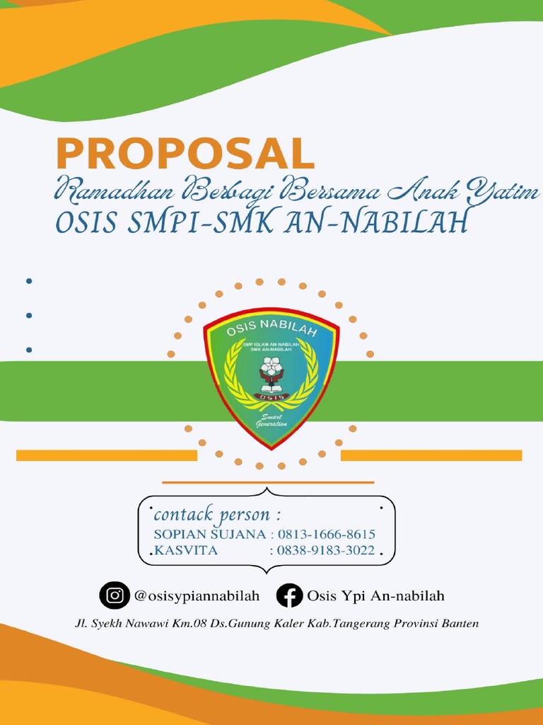 Proposal Donatur ORGANISASI SAY (Sahabat Anak Yatim) PT NIKOMAS