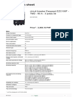 Product Data Sheet: Circuit Breaker Easypact EZC100F - TMD - 60 A - 3 Poles 3d