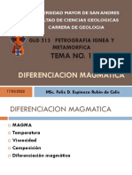 Tema No. 1: Diferenciacion Magmatica