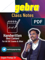 Algbera Class Notes by Gagan Pratap Sir