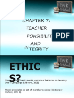 Teacher Ponsibility AND Tegrity