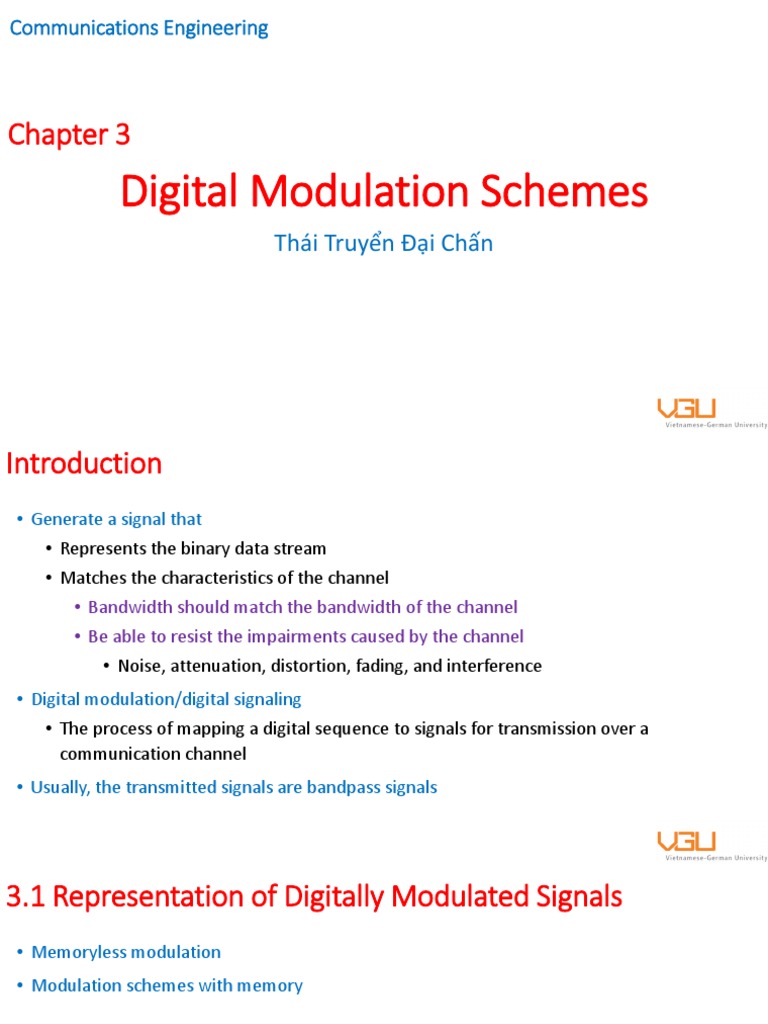 ch3 Digital Modulation Schemes | PDF | Modulation | Electrical Engineering