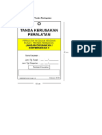 Tanda Kerusakan Peralatan: Jangan Digunakan / Dioperasikan !!