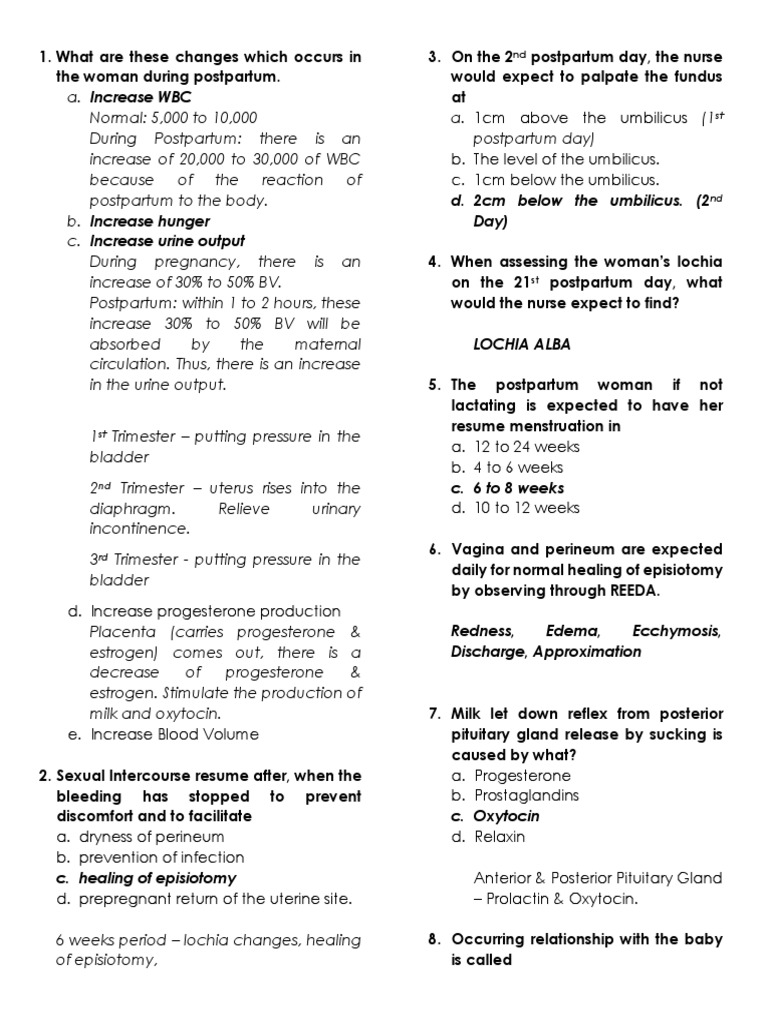 MCN - Maternal and Child Health Nursing Reviewer | Download Free PDF ...