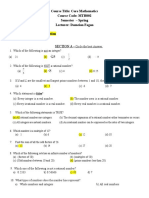 Core Maths Paper 1