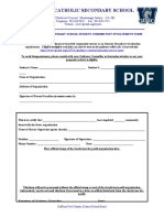 Loyola Catholic Secondary School Community Service Form