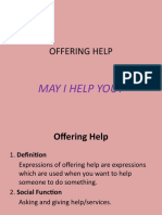Offering Help: May I Help You?