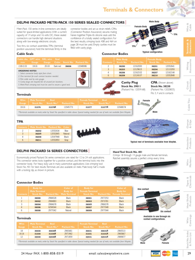 Terminals & Connectors: Delphi Packard Metri-Pack 150 Series Sealed ...