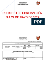 Registro de Observación Dia 22 de Mayo de 2022