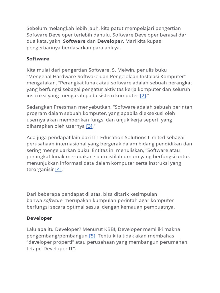 Pengertian Software Developer | PDF