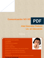 Comunicación NO VERBAL: Abel González Pedrero Lic. en Educación