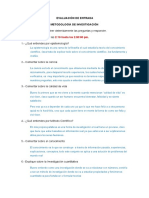 Evaluación de Entrada de Metodología de Investigación