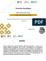 Dirección Estratégica Declarativas: Colegio de Educación Profesional Técnica Del Estado de Veracruz