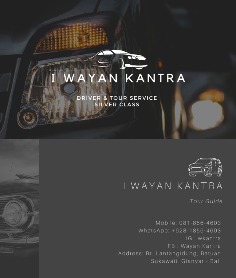 Black and White Shiny Car Photo Automotive Business Card | PDF