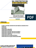 Sistema construtivo em painéis de concreto/PVC