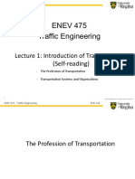 Lecture 1 Introduction of Transportation