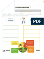 Hàbitos Saludables Hàbitos No Saludables: Evaluaciòn Diagnòstica 1