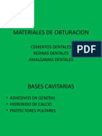 Materiales de Obturacion Cementos y Resinas