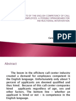 Determinants of English Proficiency of Call Centers