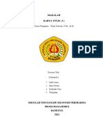 Makalah Karya Tulis (I) : Dosen Pengampu: Wajar Setiyani, S.Psi., M.M