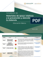 Materiales de Apoyo Relativos A La Prevención y Atención A La Violencia