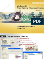 Workshop 5.1 Prism Meshing - Waterjacket Section: Introduction To ANSYS Icem CFD