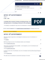 ERROR OF COMMISSION Meaning - Cambridge Dictionary